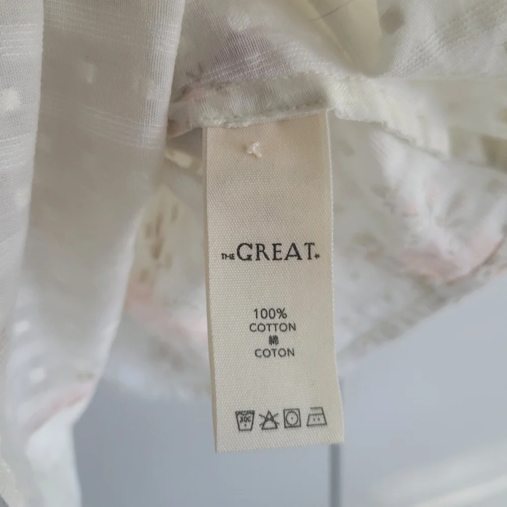 The GREAT. Floral Flutter Sleeve Button Up Medium - Picture 4 of 4